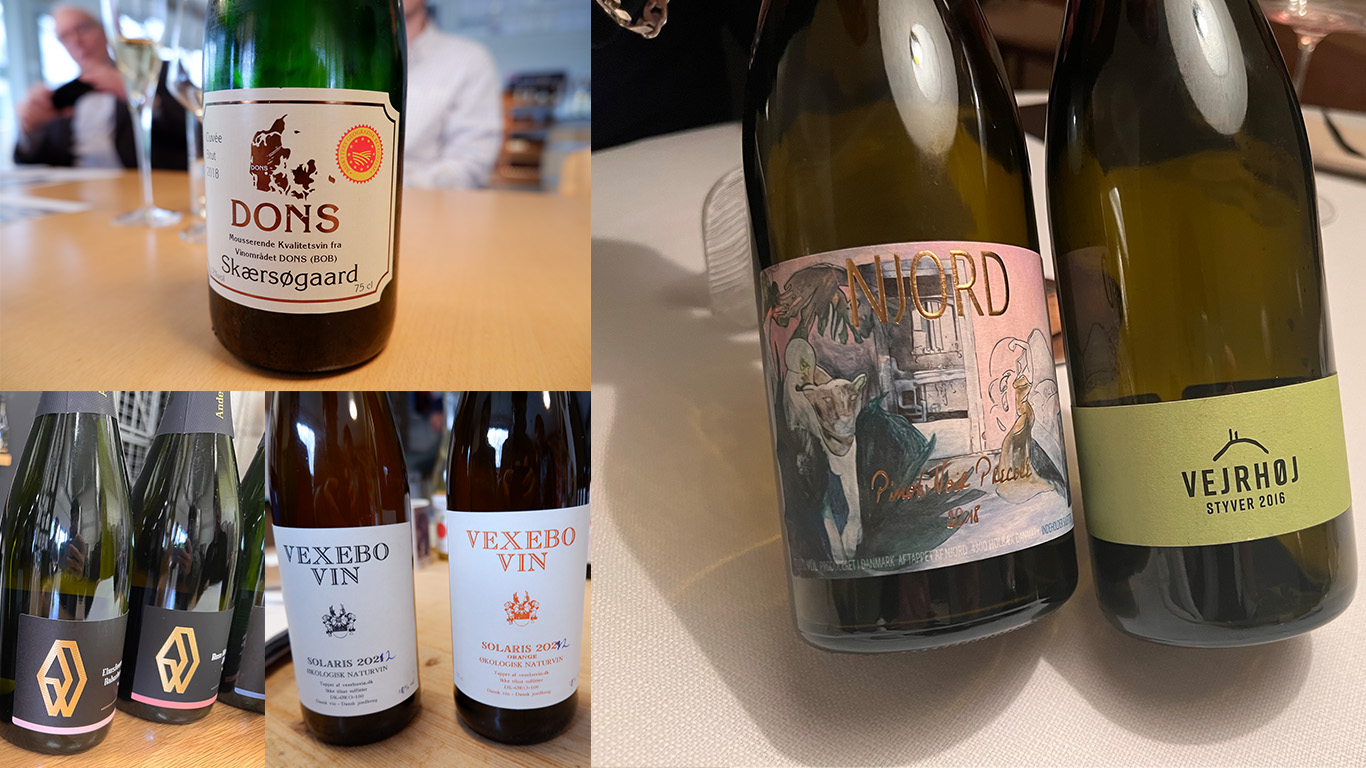 デンマークワインの５種類が並んだ画像